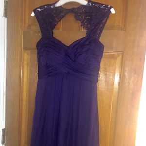 Dark plumb brides made dress! Worn once size 8